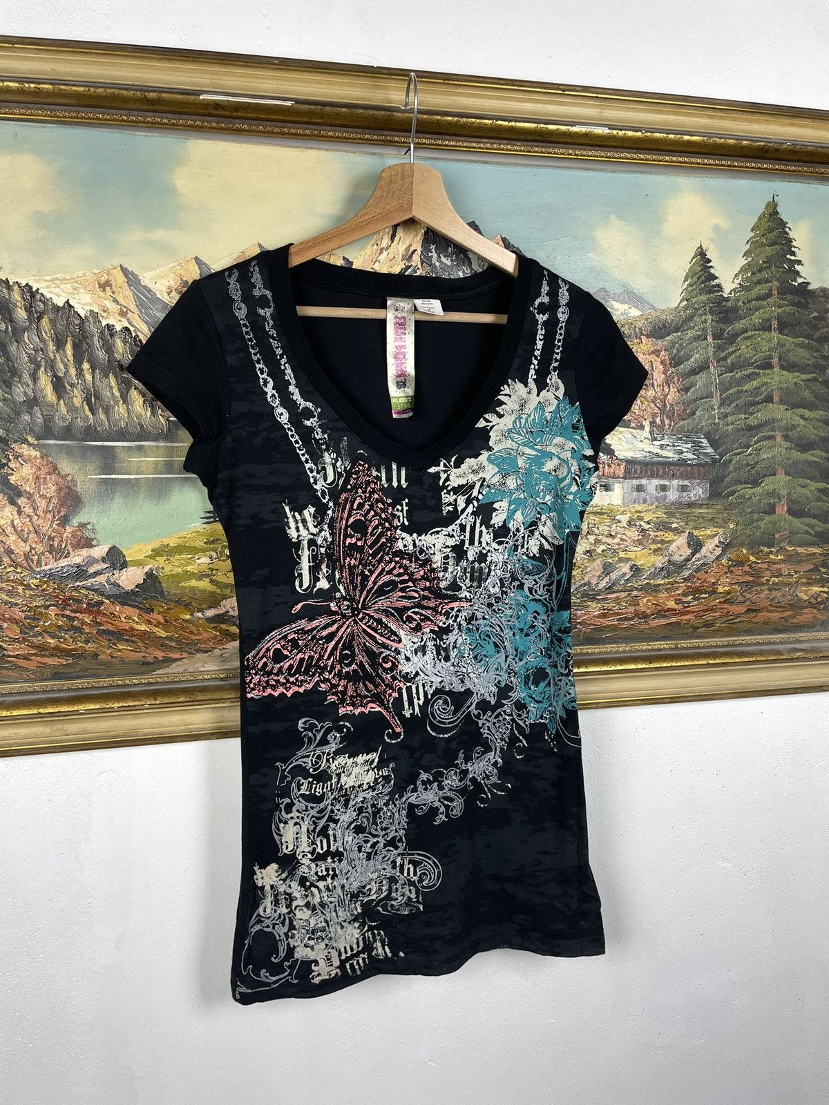 Affliction Vintage Y2k Black Tee Avant Garde Affliction Cyber Size M / US 6-8 / IT 42-44 - 3 Thumbnail