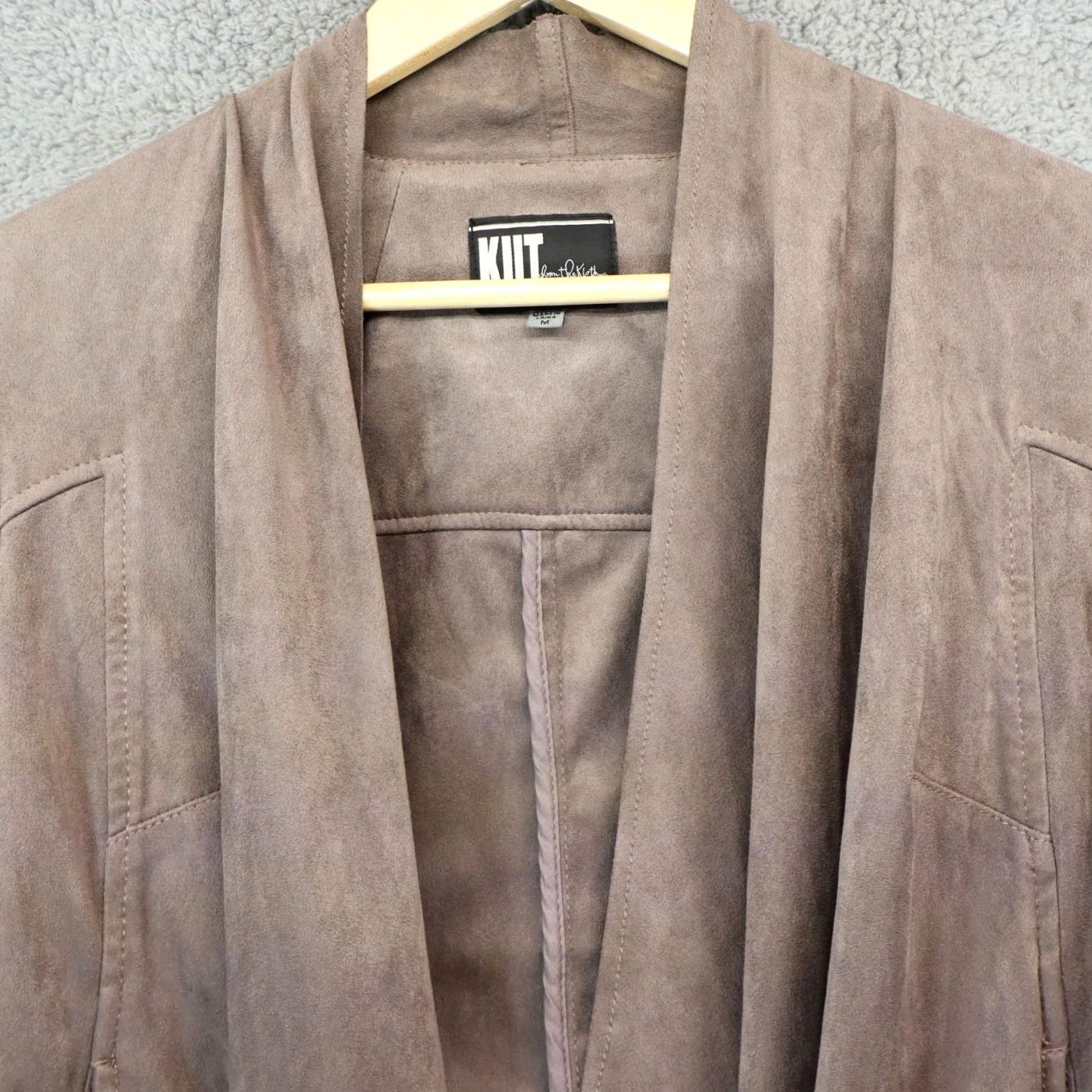 Vintage KUT from the Kloth Tayanita Open Front Faux Suede Jacket Brown Medium Women Jacket Model: KUT From The Kloth Tayanita Size M / US 6-8 / IT 42-44 - 2 Thumbnail