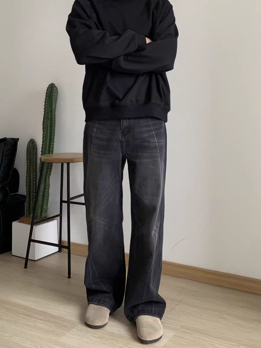 Japanese Brand × Vintage #04 Water Vintage Washed and Aged Loose Black Jeans Size US 28 / EU 44 - 2 Thumbnail