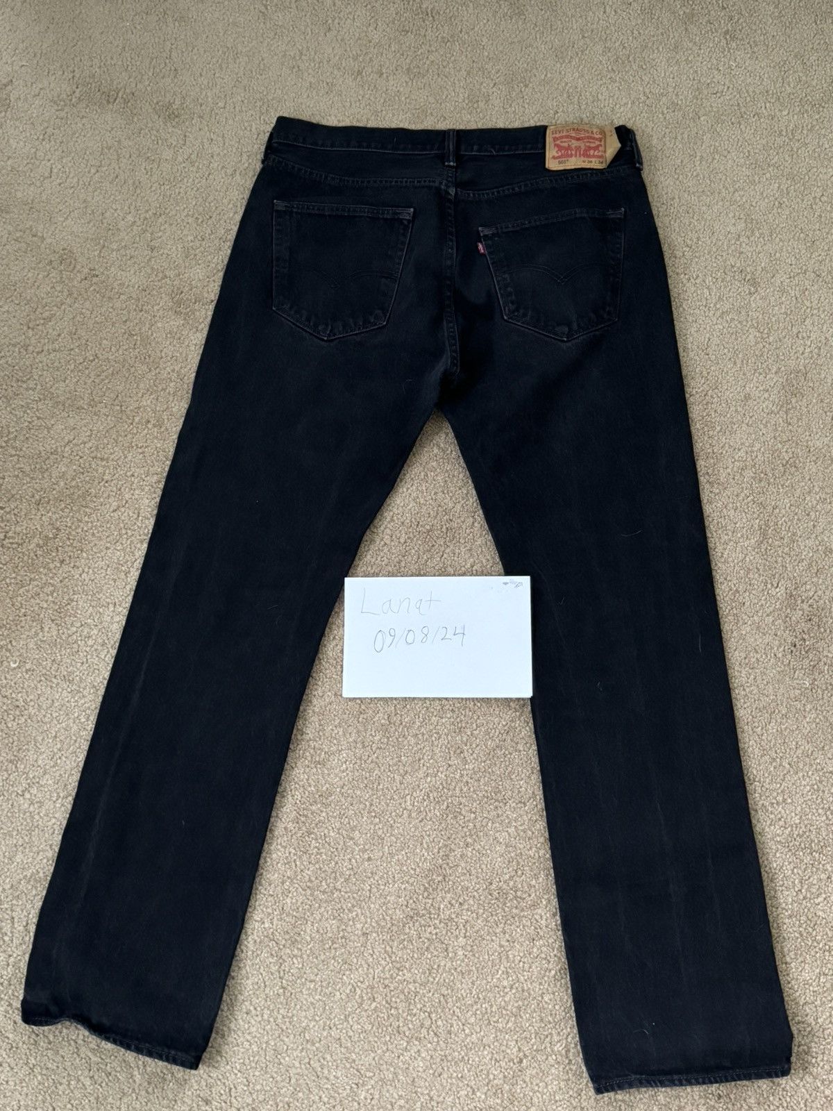 Levi's × Vintage LEVIS 501 BLACK 36x34 DENIM Size US 36 / EU 52 - 2 Thumbnail