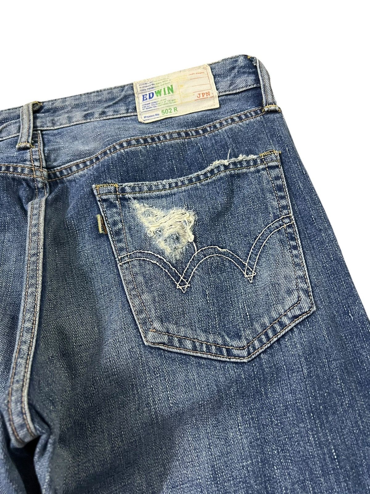 Edwin Edwin 502R Distress Mud Wash Jean Very Rare Size US 33 - 15 Thumbnail