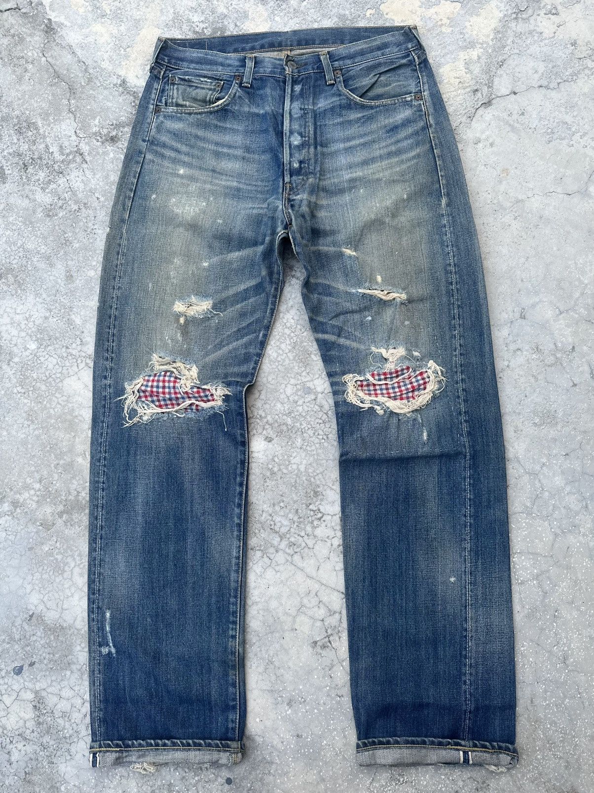 Levi's Vintage Levi's 501 Big E 1971 Distressed Jeans Size US 34 / EU 50 - 1 Thumbnail