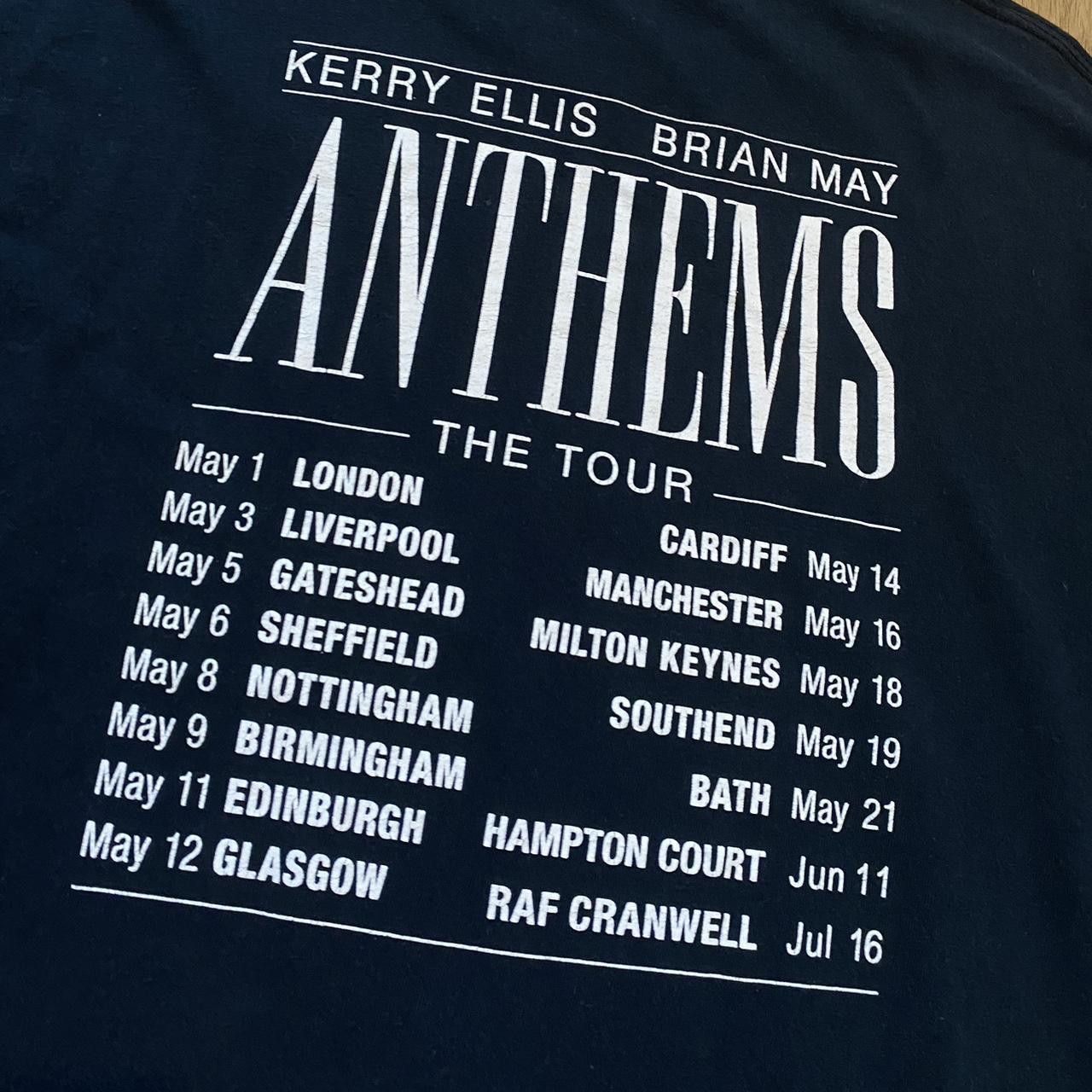 Gildan Black Anthems Kerry Ellis Brian May The Tour T-shirt Size US L / EU 52-54 / 3 - 5 Thumbnail
