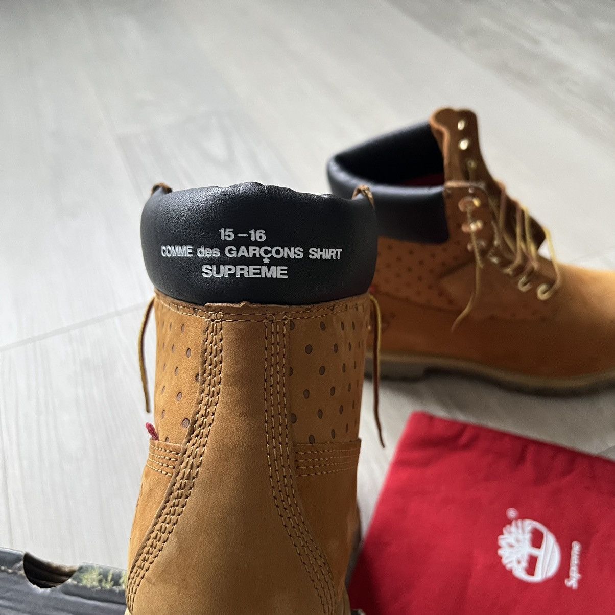 Comme des Garcons SHIRT × Supreme × Timberland Timberland 6” AW/SS15 Supreme x Comme Des Garçon Boots Size US 10 / EU 43 - 9 Thumbnail