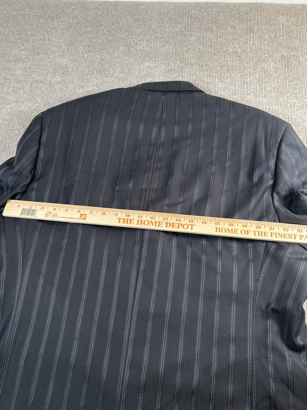 Giorgio Fiorelli Giorgio Fiorelli Men’s 46R Black Pinstripe Jacket Blazer Size 46R - 4 Thumbnail
