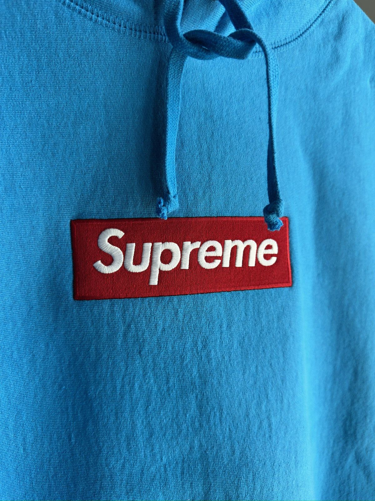 Supreme FW25 Cyan Box Logo Hoodie Size US M / EU 48-50 / 2 - 3 Thumbnail