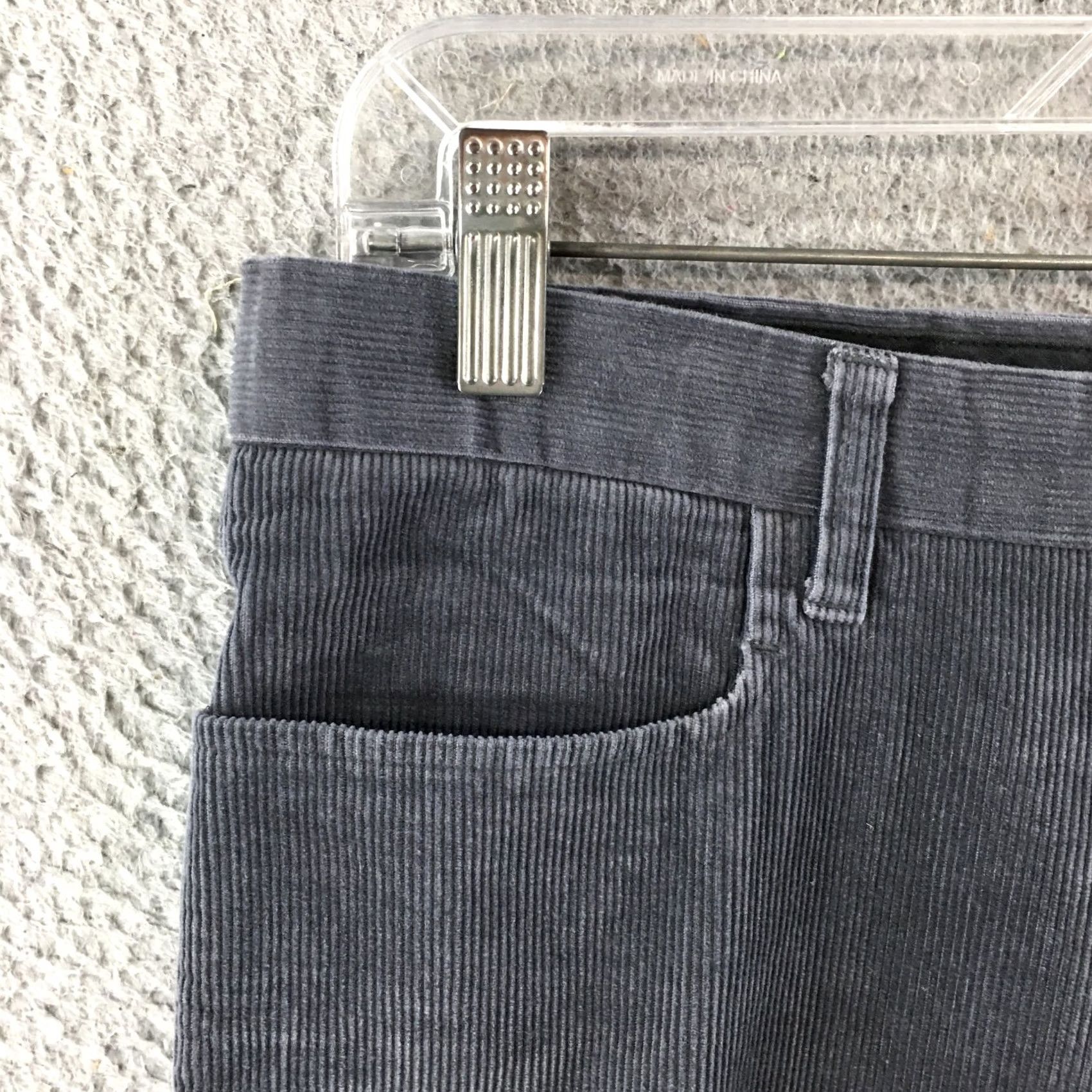 H&M H&M Corduroy Straight Leg Pants Mens 30 Gray Cotton Mid Rise Casual 5 Pockets Size US 30 / EU 46 - 3 Thumbnail