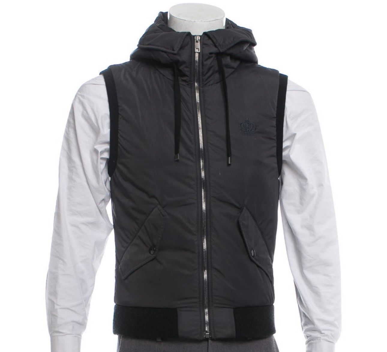 Dolce & Gabbana Zip-Up Hooded Vest Size US S / EU 44-46 / 1 - 1 Thumbnail