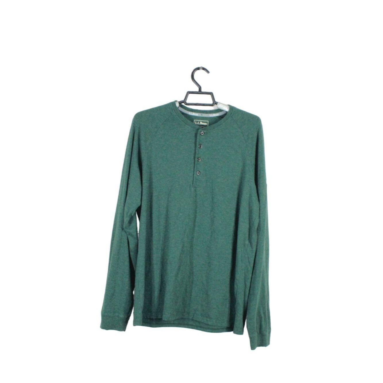 L.L. Bean LL Bean Stretch Pima Tee Shirt Long Sleeve Henley Size US M / EU 48-50 / 2 - 1 Thumbnail