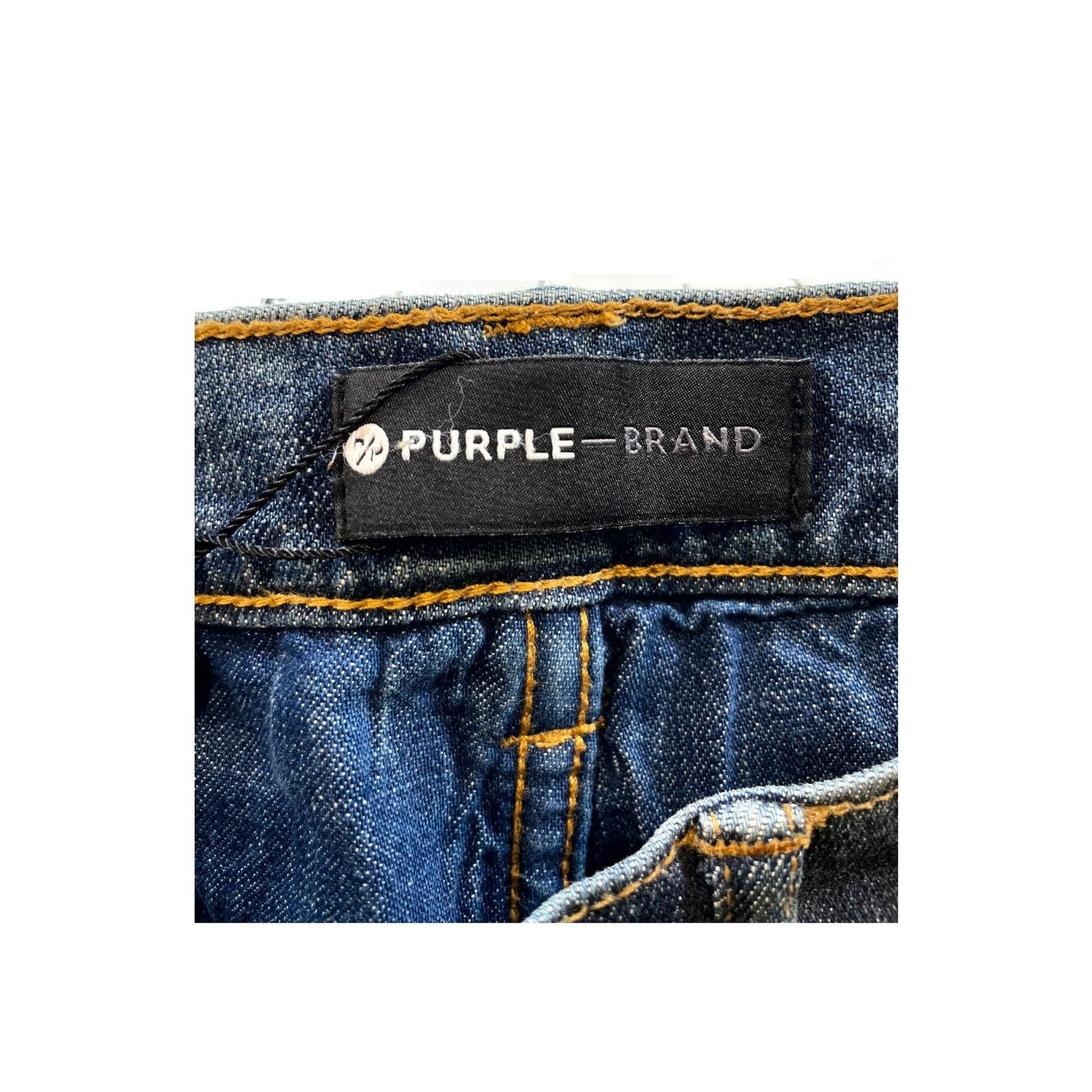 Purple Brand Purple Brand Waxed Navy & Gold Jeans Size US 30 / EU 46 - 3 Thumbnail
