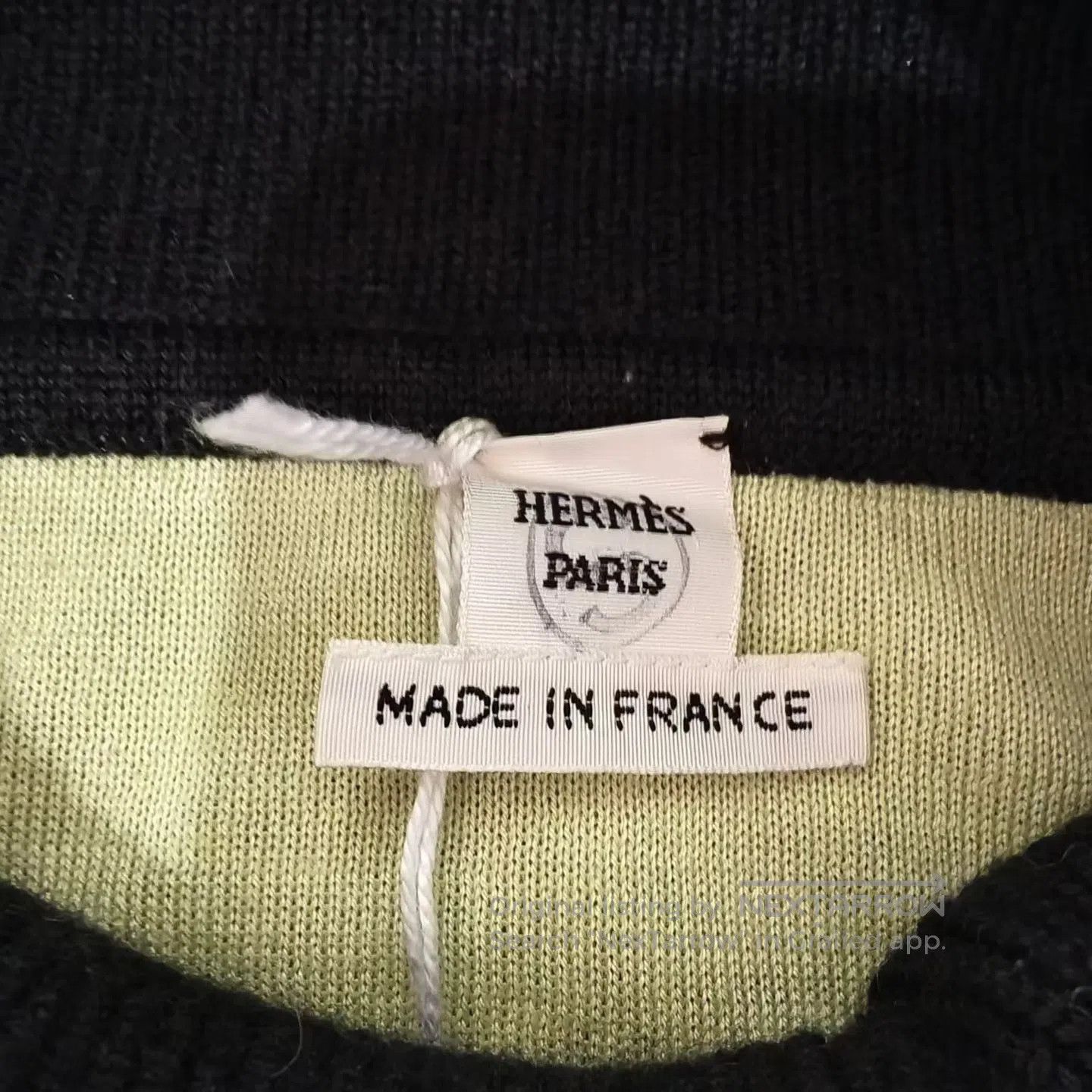 Hermes Hermes Cashmere & Silk Print Paneled Knit Sweater| Size XXS / US 00 / IT 34 - 3 Thumbnail