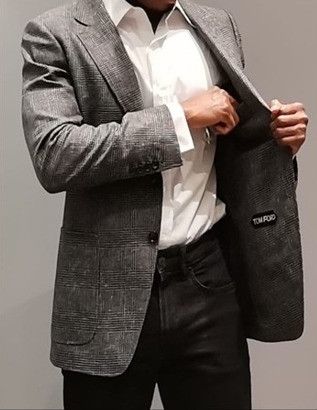 Tom Ford o1loc1c0724 1DYJ40 Jacket in Grey Size US M / EU 48-50 / 2 - 2 Thumbnail