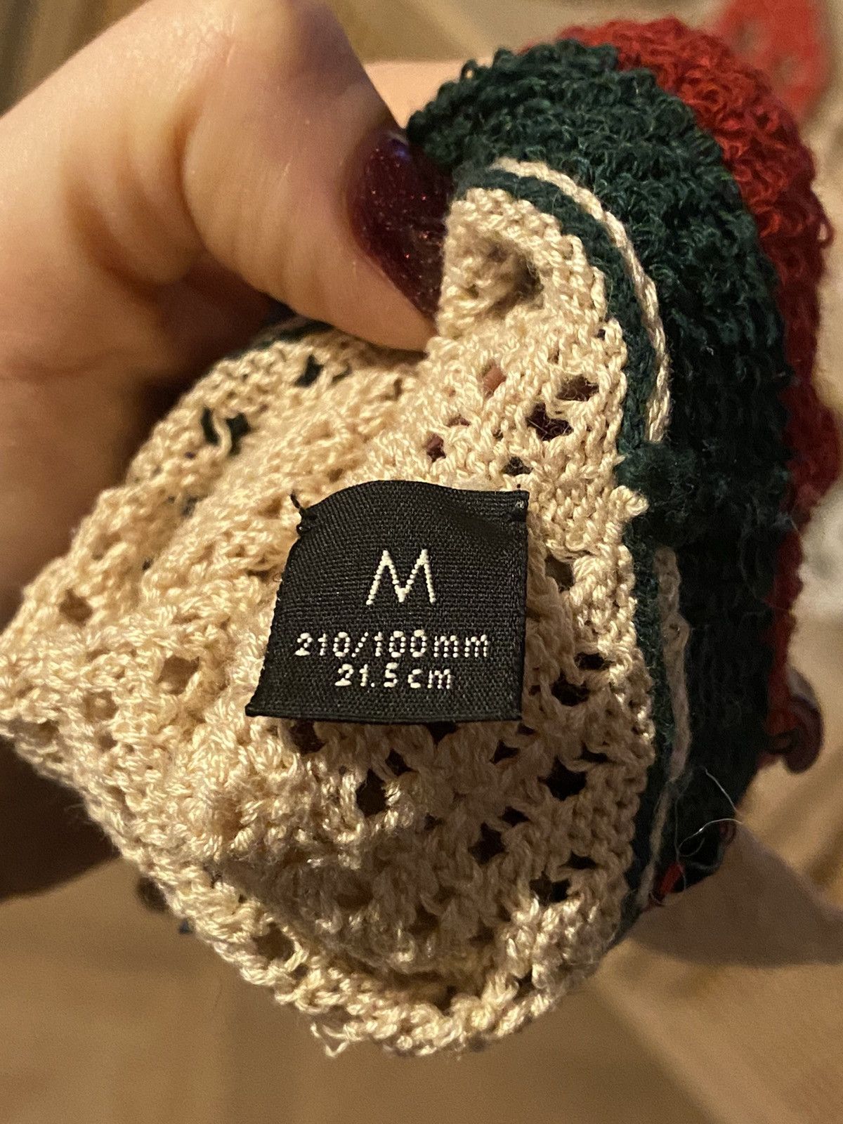Gucci Gucci Crochet Mittens Web Stripe Fingerless Gloves Size ONE SIZE - 8 Thumbnail