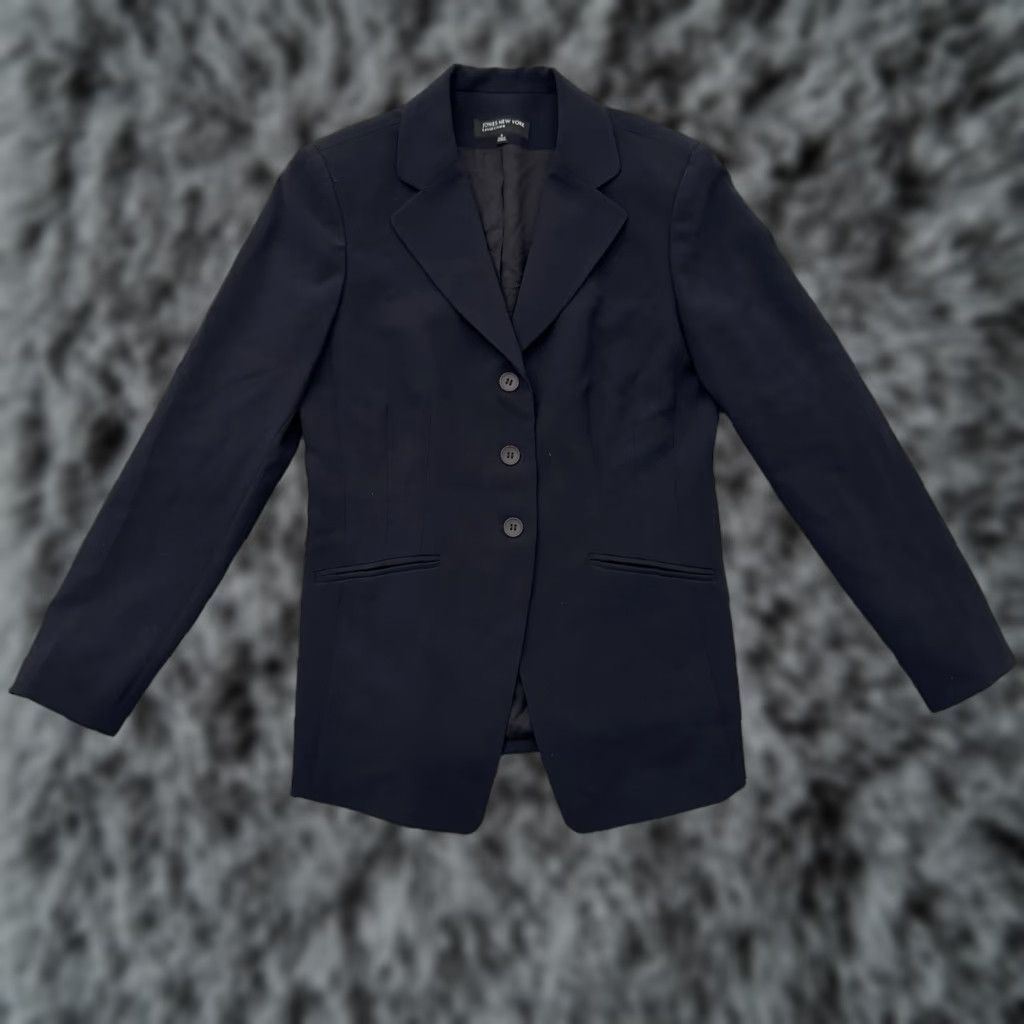 Jones New York Jones New York Blazer Womens Sz 6 Office Preppy Dark Academia Minimalist Navy Blue Size M / US 6-8 / IT 42-44 - 1 Thumbnail