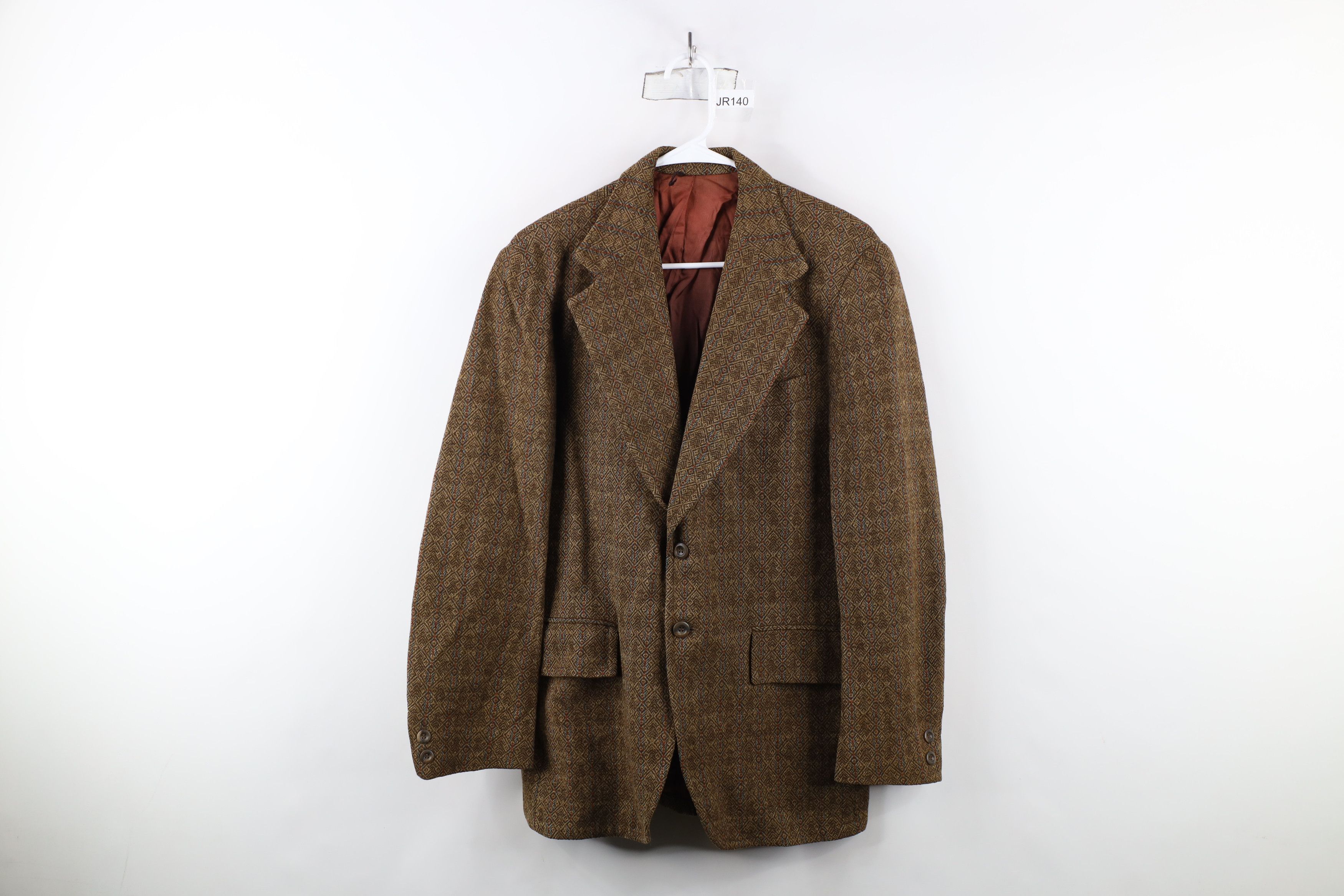 Vintage Vintage 60s 70s Streetwear Geometric Coat Blazer Jacket USA Size US L / EU 52-54 / 3 - 1 Thumbnail