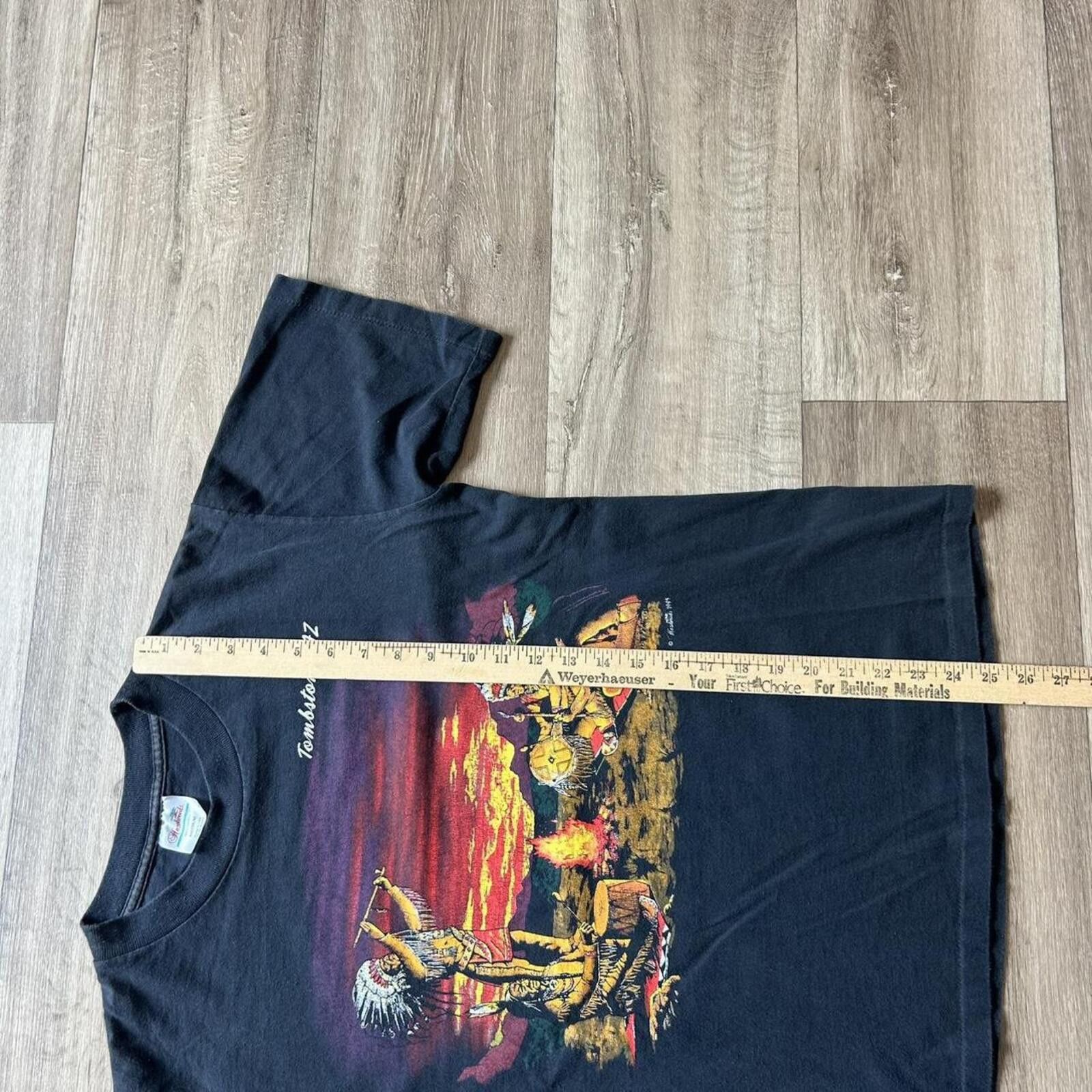 Native Vintage 90s Native American nature t shirt aop wrap around M Size US M / EU 48-50 / 2 - 7 Thumbnail