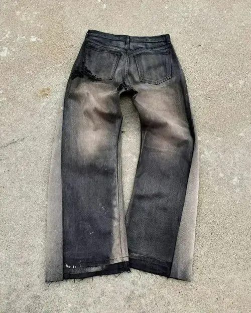 Jean Ishiguro x Yui Baggy Distressed Flared Jeans Size US 32 / EU 48 - 6 Thumbnail