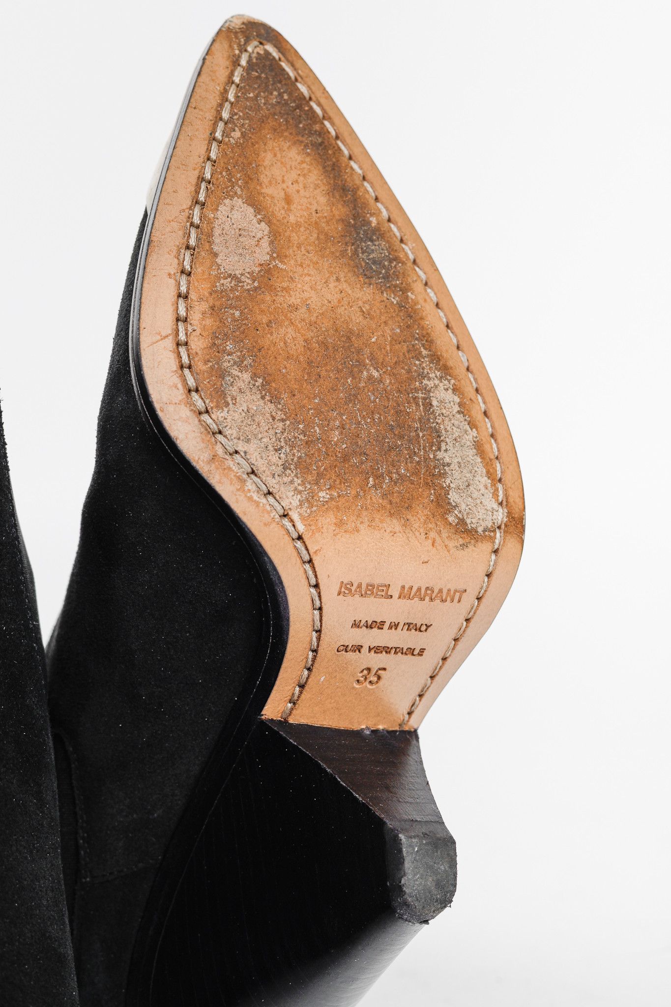 Isabel Marant Isabel Marant Lemsey Black Suede Ankle Boots Size US 4.5 / IT 34.5 - 5 Thumbnail