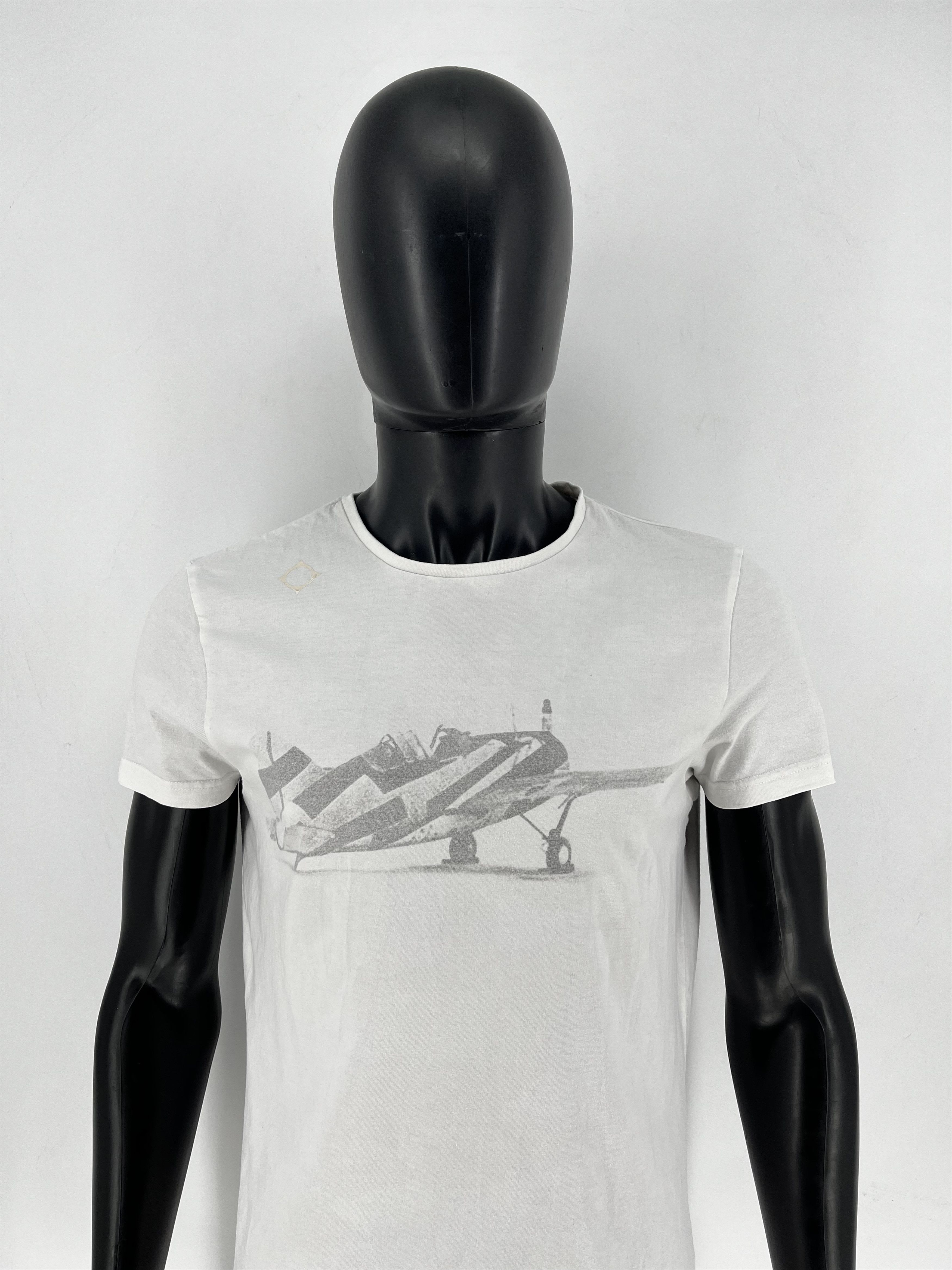 MA.STRUM Ma.Strum vintage white T-shirt central logo plane Size US S / EU 44-46 / 1 - 1 Thumbnail