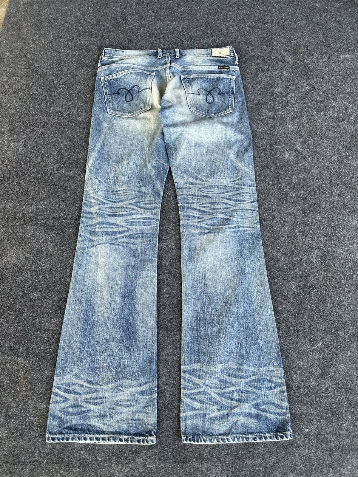 Beauty Beast Vintage Blue Way Nice Faded Washed Denim D269 Size US 32 / EU 48 - 4 Thumbnail