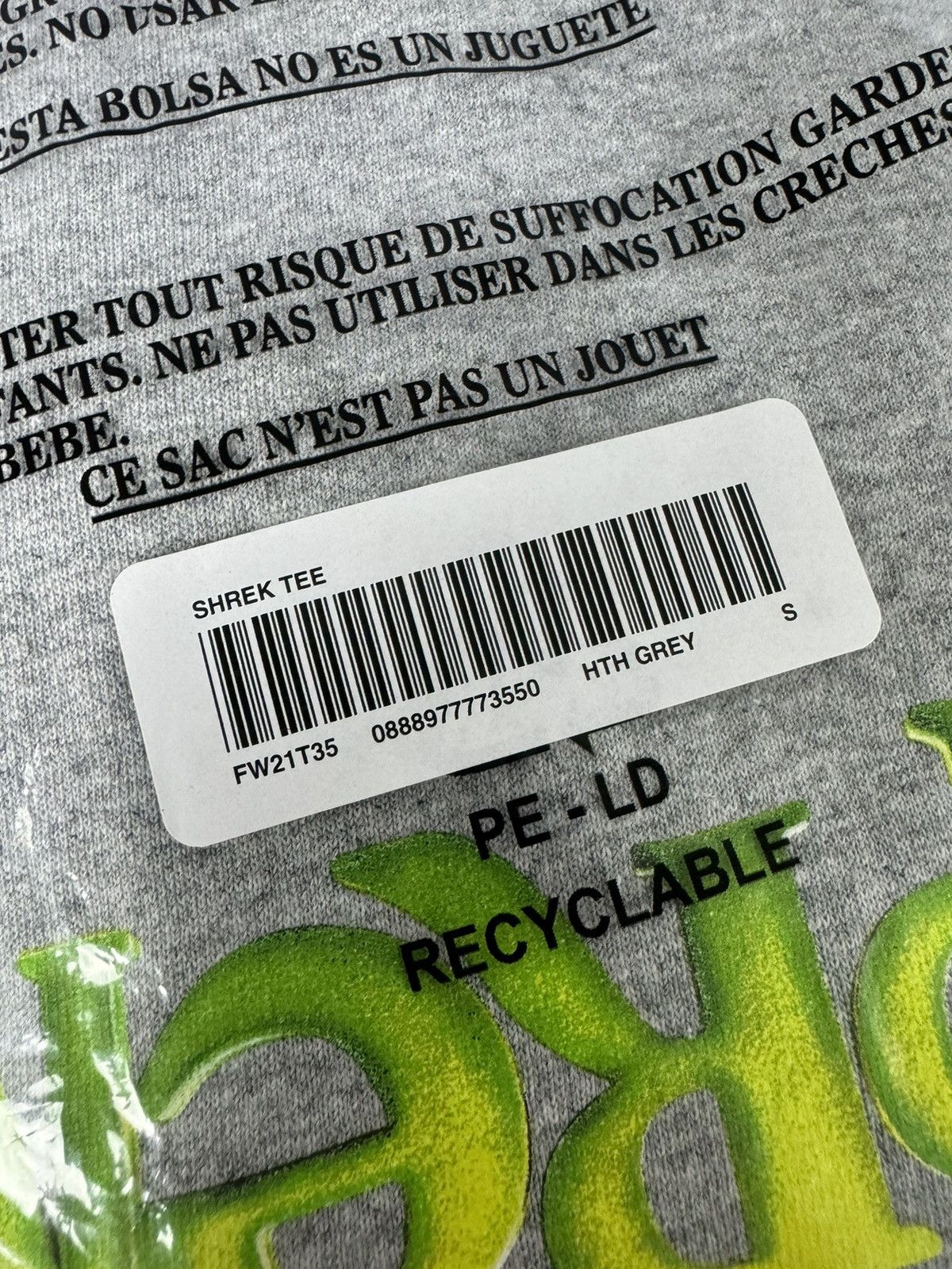 Supreme Supreme FW21 Shrek Tee - Grey Small Size US S / EU 44-46 / 1 - 4 Thumbnail