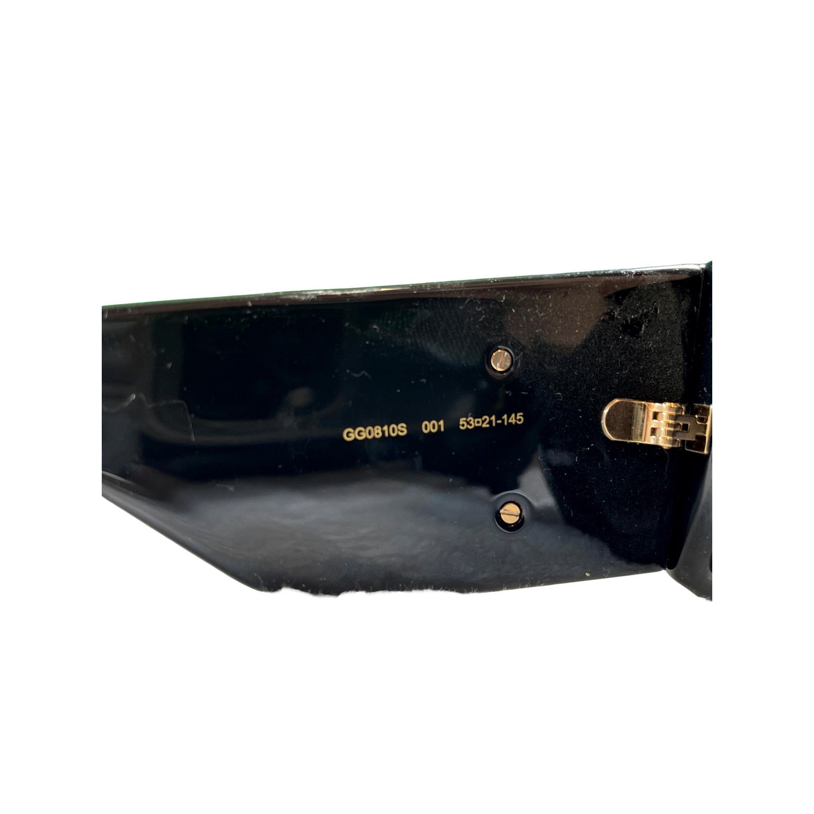 Gucci Gucci Black & Gold Sunglasses Size ONE SIZE - 4 Thumbnail