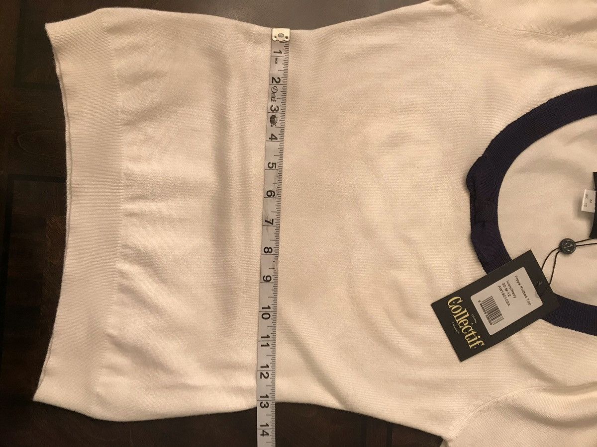 Other NWT Collectif Freya Knitted Top in ivory and navy Sz M Size M / US 6-8 / IT 42-44 - 9 Thumbnail