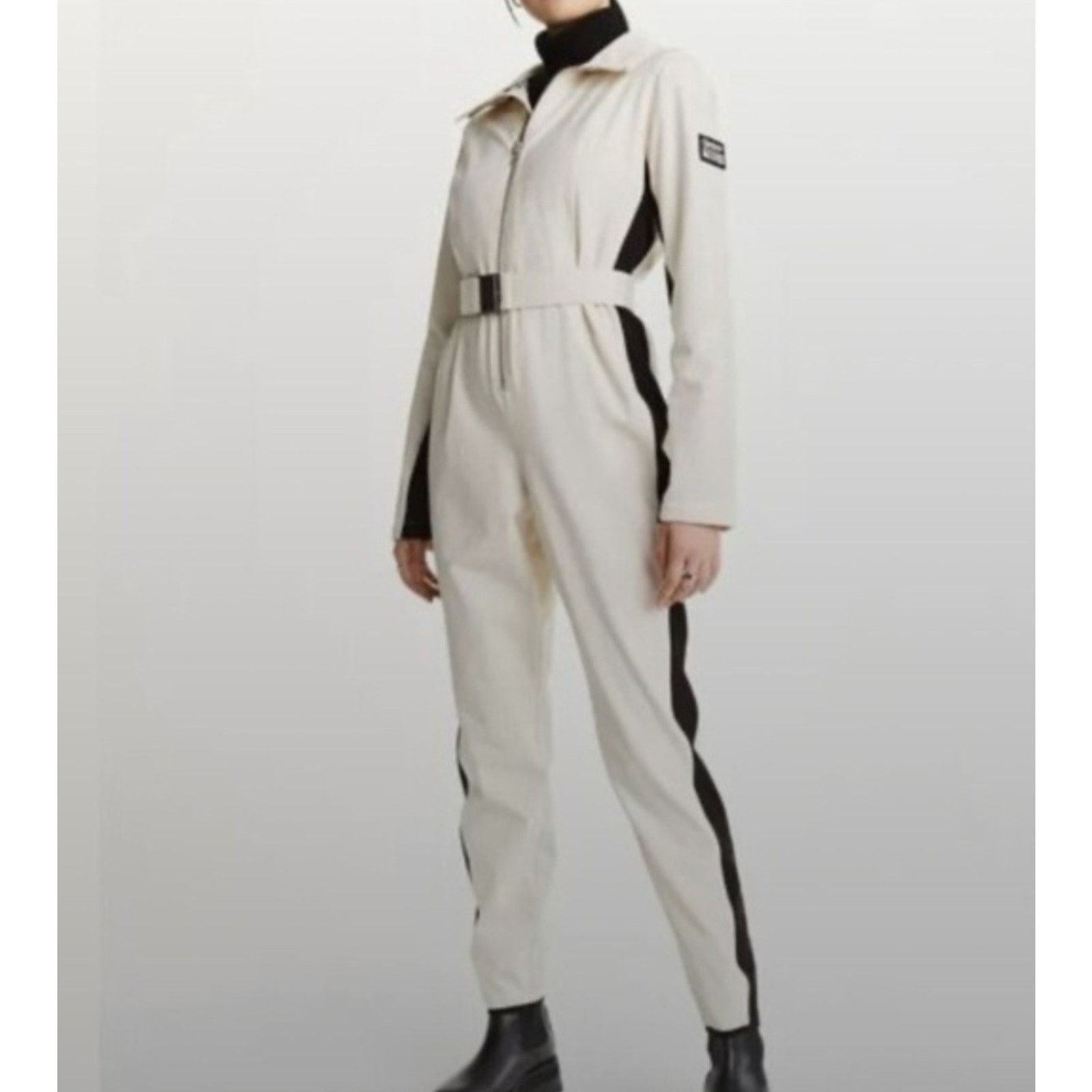 DKNY DKNY Insulated Furs One-Piece Ski Snowbib Suit Winter Belted Size L / US 10 / IT 46 - 3 Thumbnail
