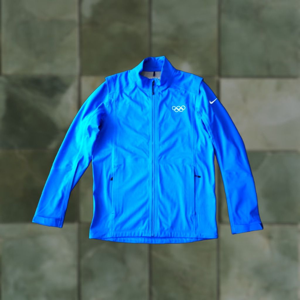 Nike NIKE GOLF STORM FIT JACKET MENS BLUE WATER RESISTANT OLYMPIC GAMES LOGO SIZE S Jacket Mens XS? Size US S / EU 44-46 / 1 - 1 Thumbnail