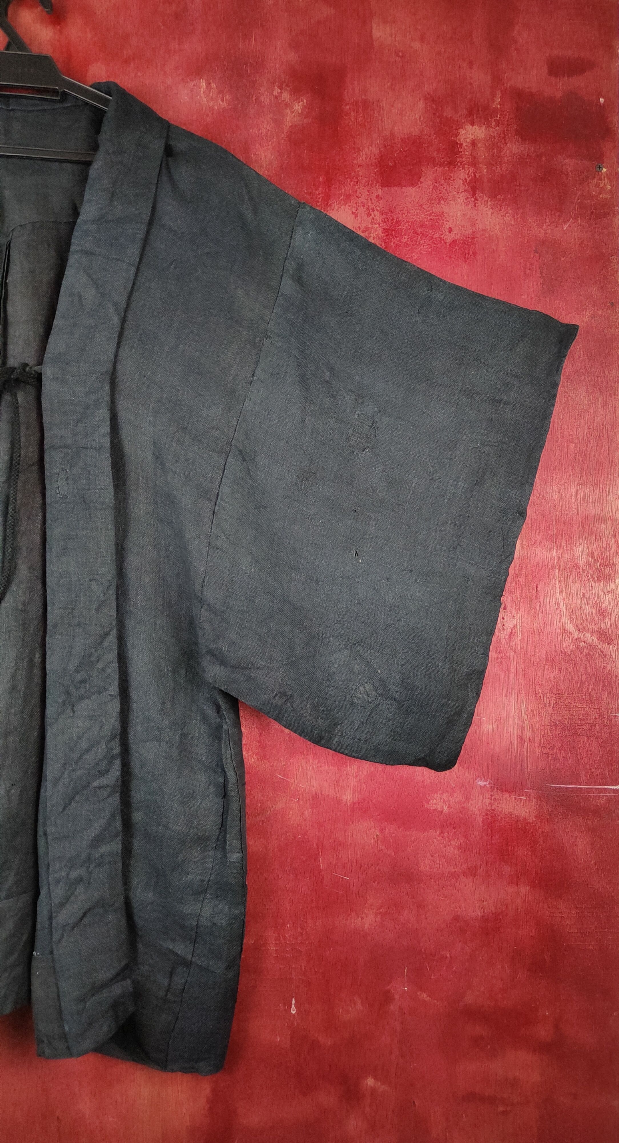 Komono Japan vintage Dark Blue Kimono #S1365 Size US L / EU 52-54 / 3 - 5 Thumbnail