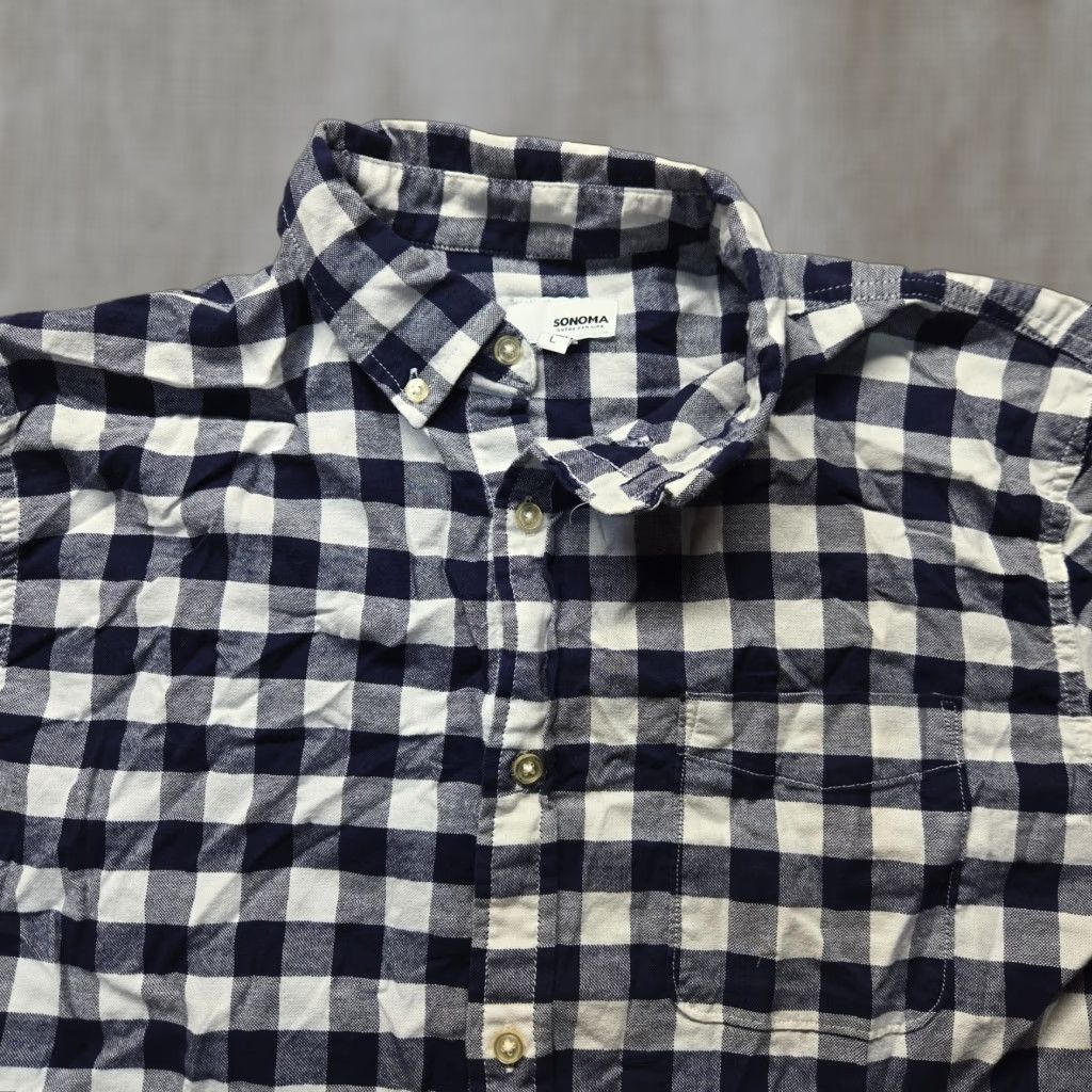 Alife Sonoma Blue Checkered Button-Up Shirt Men's Adult Large Long Sleeve Casual Size US L / EU 52-54 / 3 - 1 Thumbnail