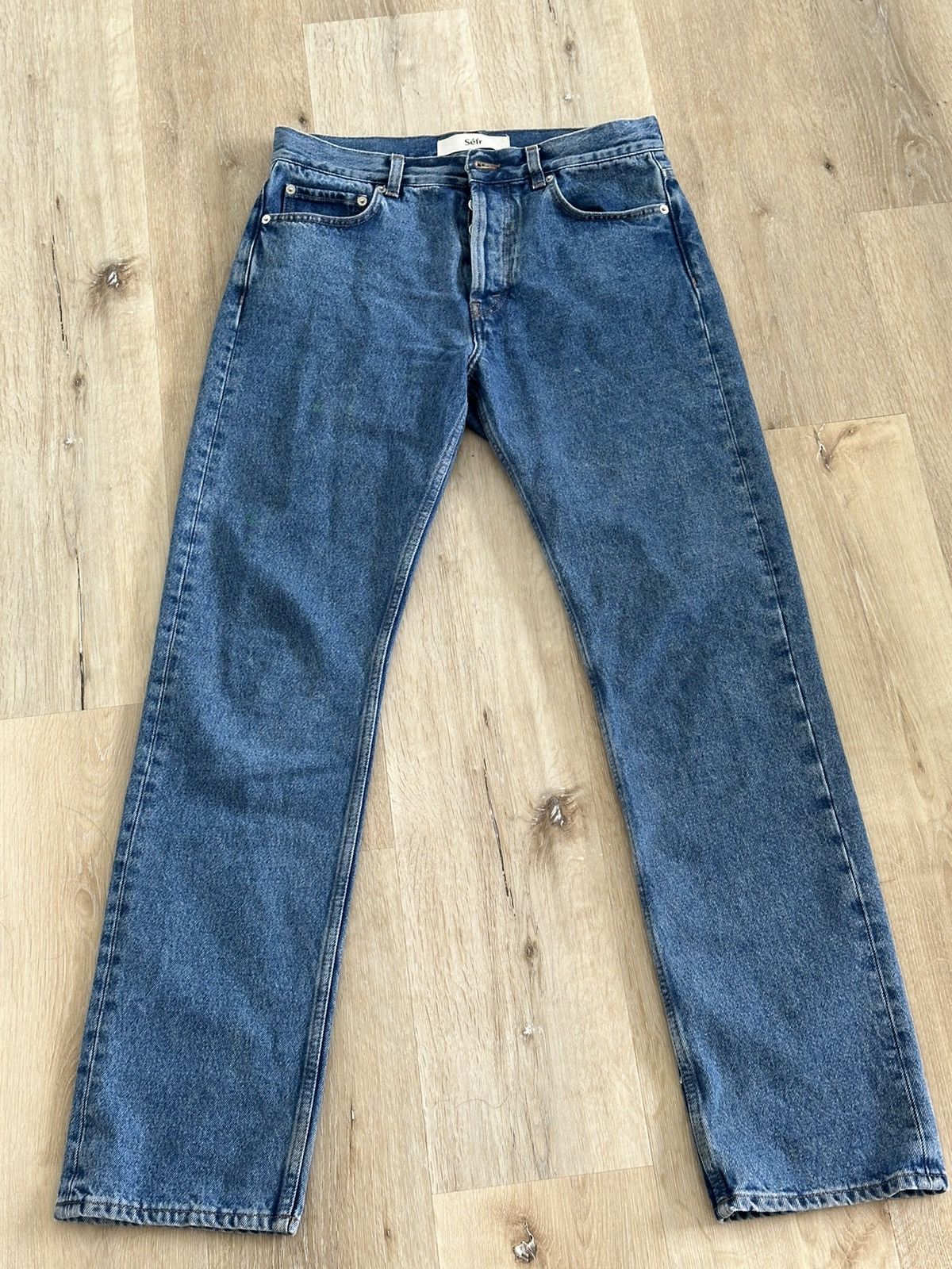Sefr Sefr Straight Leg Jeans in Blue Size US 30 / EU 46 - 1 Thumbnail