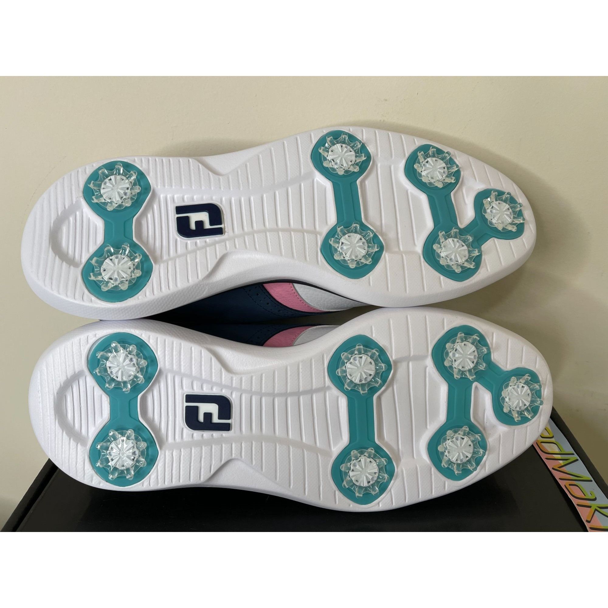 Footjoy Footjoy FJ Traditions Energy 57959 White Blue Pink Mens 9.5u Size US 9.5 / EU 42-43 - 6 Thumbnail