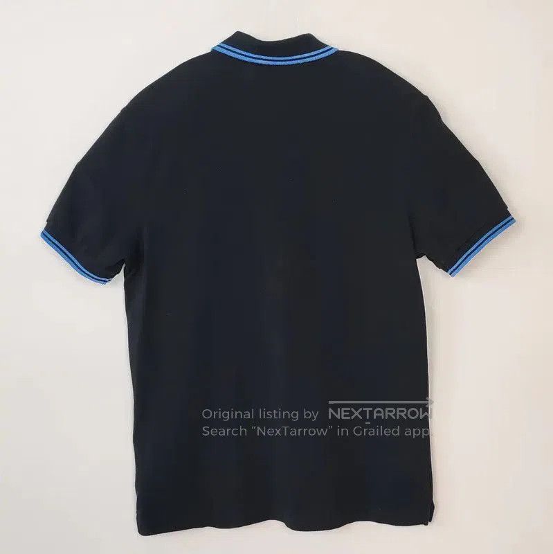 Prada Prada Men's Black Polo Shirt with Blue Accents. Size US M / EU 48-50 / 2 - 2 Thumbnail