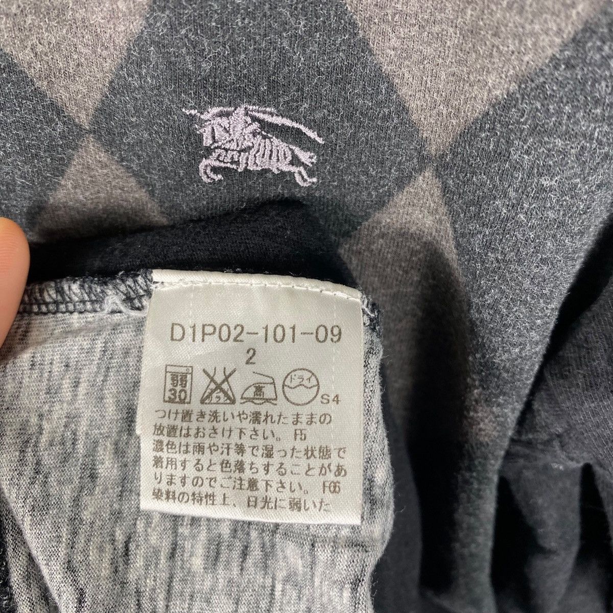 Burberry Vintage BURBERRY Black Label Checked Design Longsleeve Tee Size M / US 6-8 / IT 42-44 - 6 Thumbnail