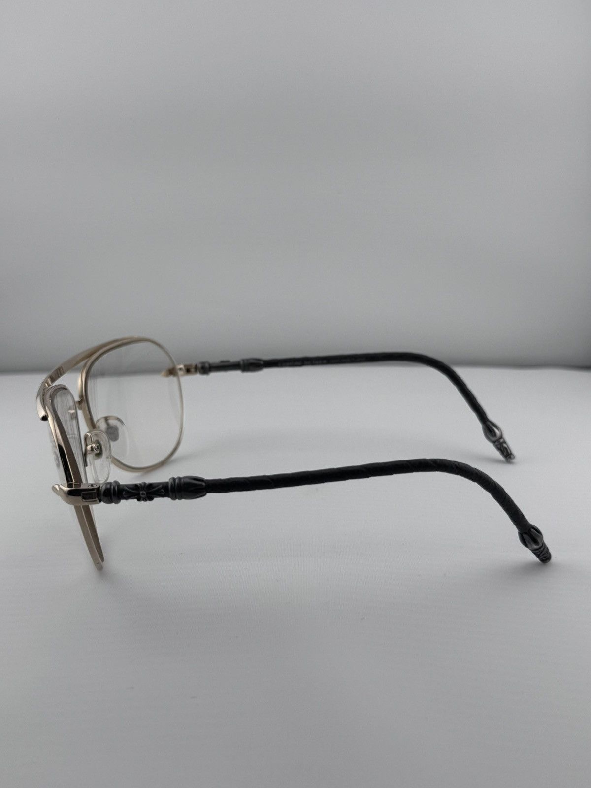 Chrome Hearts Chrome Hearts ‘Muncher’ Stingray Leather Detail Eyeglasses Size ONE SIZE - 4 Thumbnail