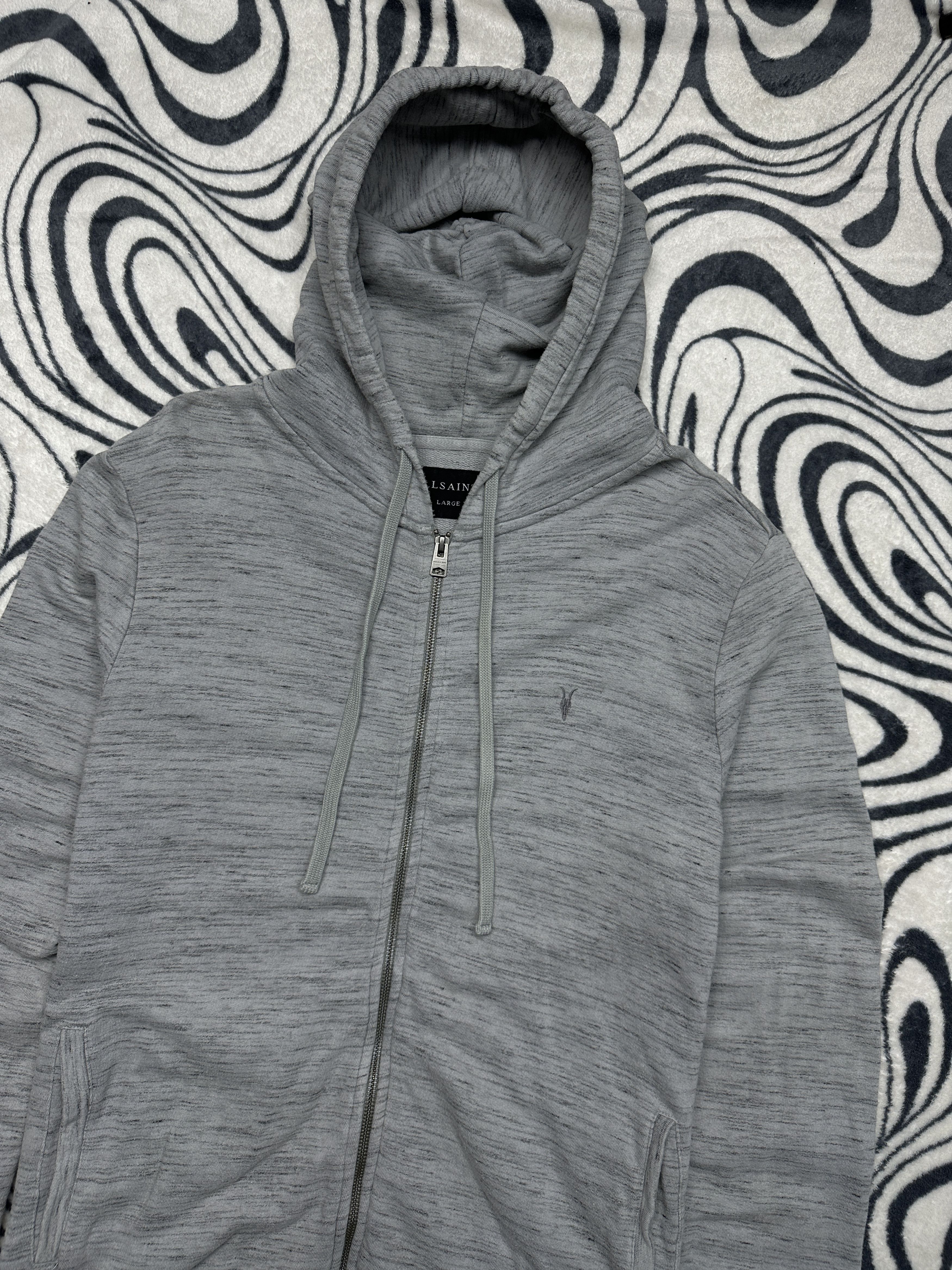 Allsaints Allsaints Mens Ravage Zip Hoodie Y2K Size US L / EU 52-54 / 3 - 2 Thumbnail