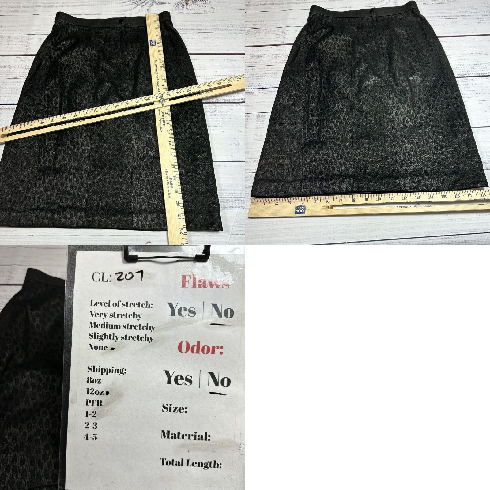 G-III G-III Black Leather Straight Pencil Skirt Knee Length Lined Sz 7/8 Womens Regular Capstone: None Size 28" / US 6 / IT 42 - 8 Thumbnail