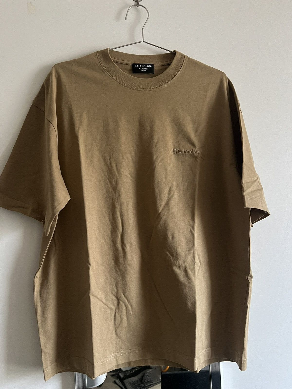 Balenciaga Balenciage T shirt - Maroon/Beige Size US M / EU 48-50 / 2 - 1 Thumbnail