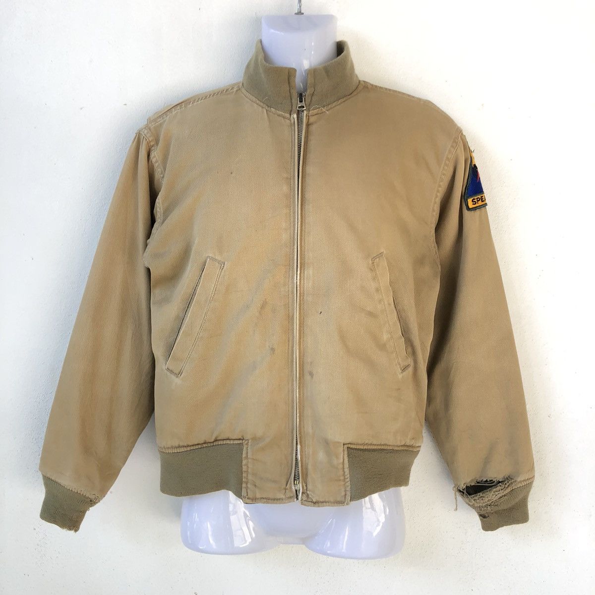 Alpha Industries × Vintage Alpha Industries Vintage Khakis Combat Jacket Size US S / EU 44-46 / 1 - 2 Thumbnail
