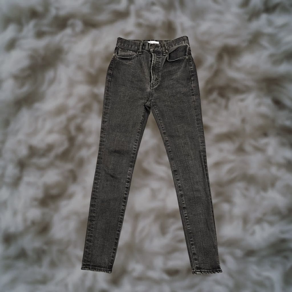 MOUSSY VINTAGE MOUSSY JEANS Womens High Skinny Charcoal Denim Made In Japan 25 5-Pocket Black Stretch Size 42" / US 20 - 1 Thumbnail