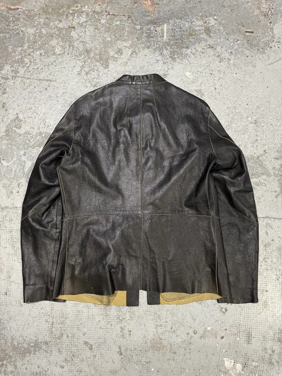 Emporio Armani 1990s Emporio Armani Black Mao Samurai Goat Leather Jacket Size US M / EU 48-50 / 2 - 5 Thumbnail