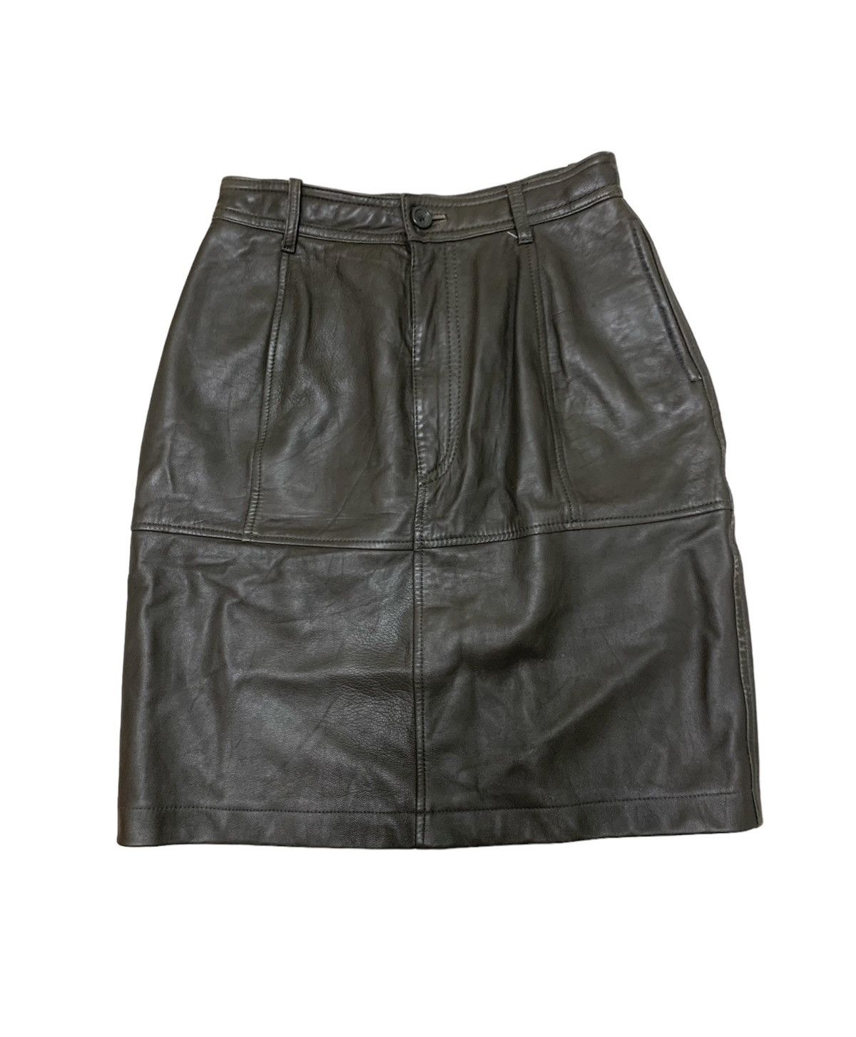 Hai Sporting Gear × Issey Miyake × Vintage Issey miyake leather mini skirt by hai sporting gear Size 25" / US 0 / IT 36 - 1 Thumbnail