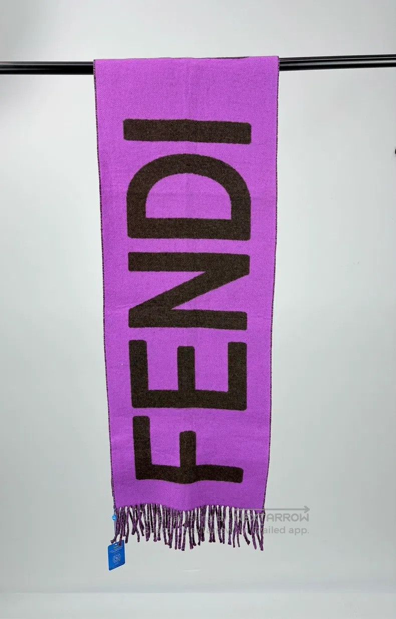 Fendi Fendi size 190×33CM Two-Tone Fringe Scarf Size ONE SIZE - 2 Thumbnail