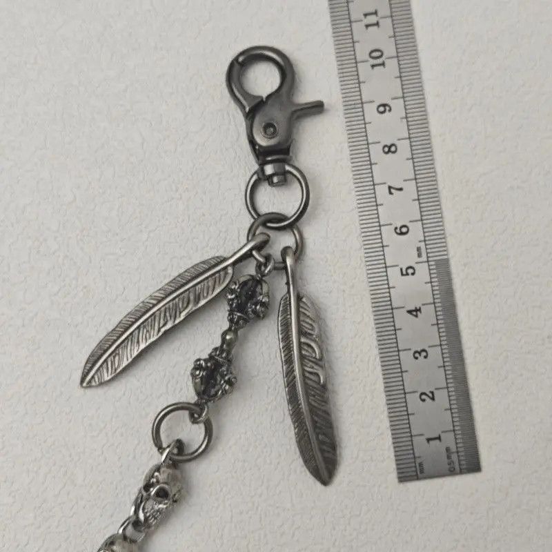 Jewelry Punk Waist Pants Chain Wallet Chain Skull Keychain Size ONE SIZE - 8 Thumbnail