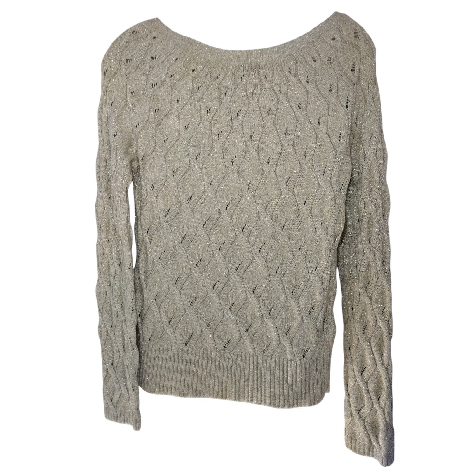 Ann Taylor NWOT Ann Taylor LOFT Sweater Lg Sleeve Crew Neck Gold Sz Md Size M / US 6-8 / IT 42-44 - 8 Thumbnail