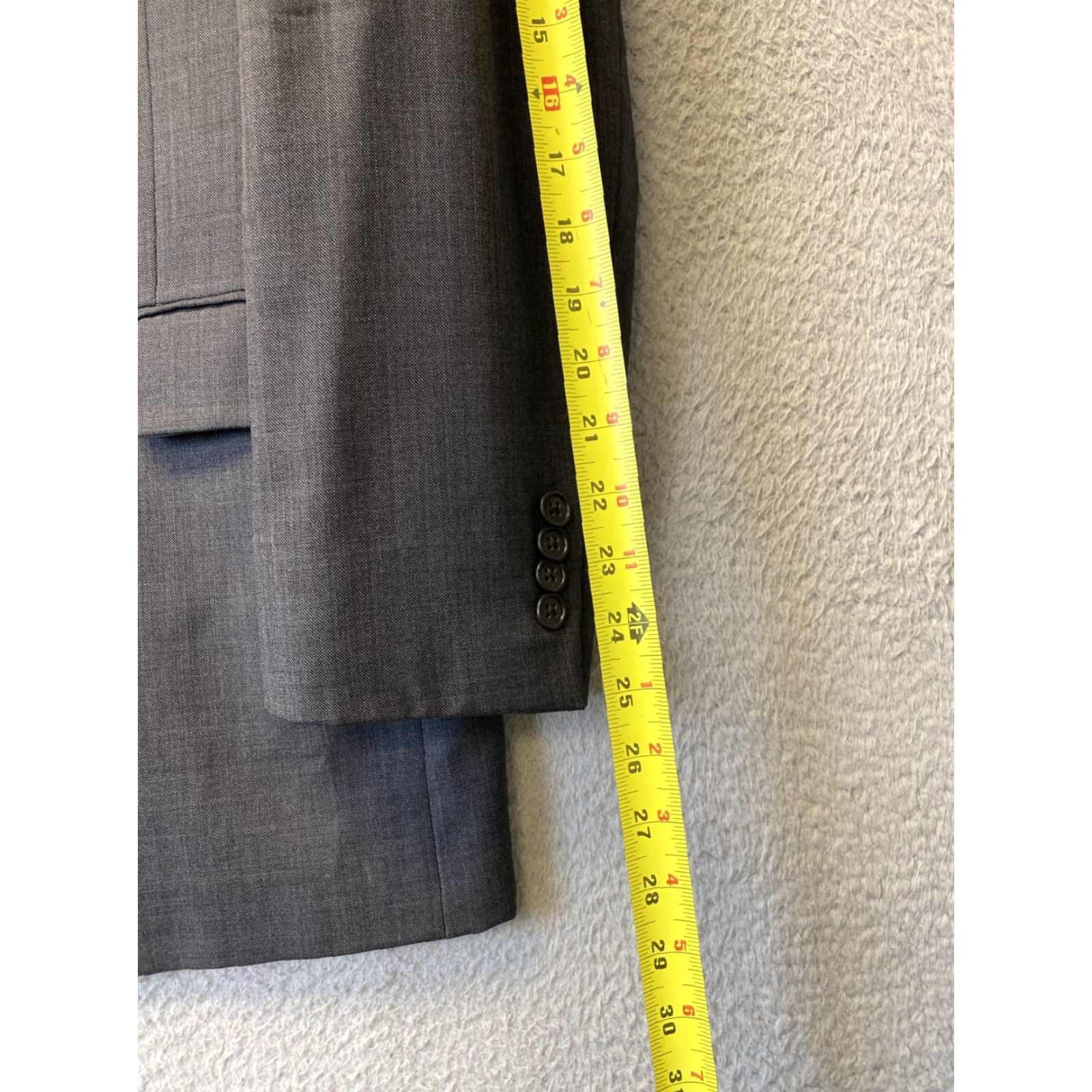 Joseph Abboud VINTAGE Joseph Abboud Suit Gray 100% Wool Men's 2-Piece 42 Slim Regular Size 42 Gray Mens Size 42R - 7 Thumbnail