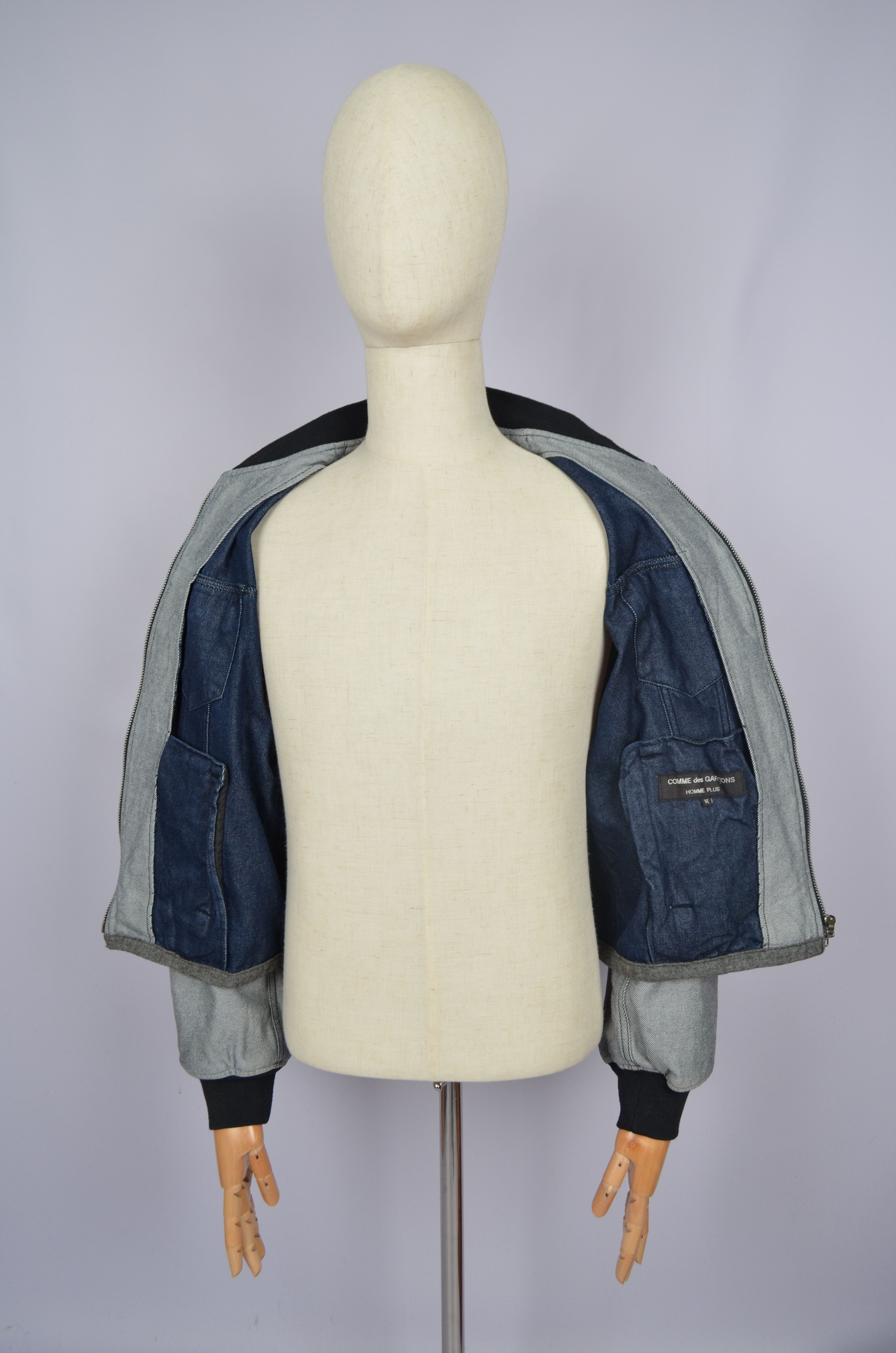 Comme des Garcons × Japanese Brand × Vintage Vintage Comme Des Garcons Homme Plus Denim Jacket Bomber M Size US M / EU 48-50 / 2 - 20 Thumbnail