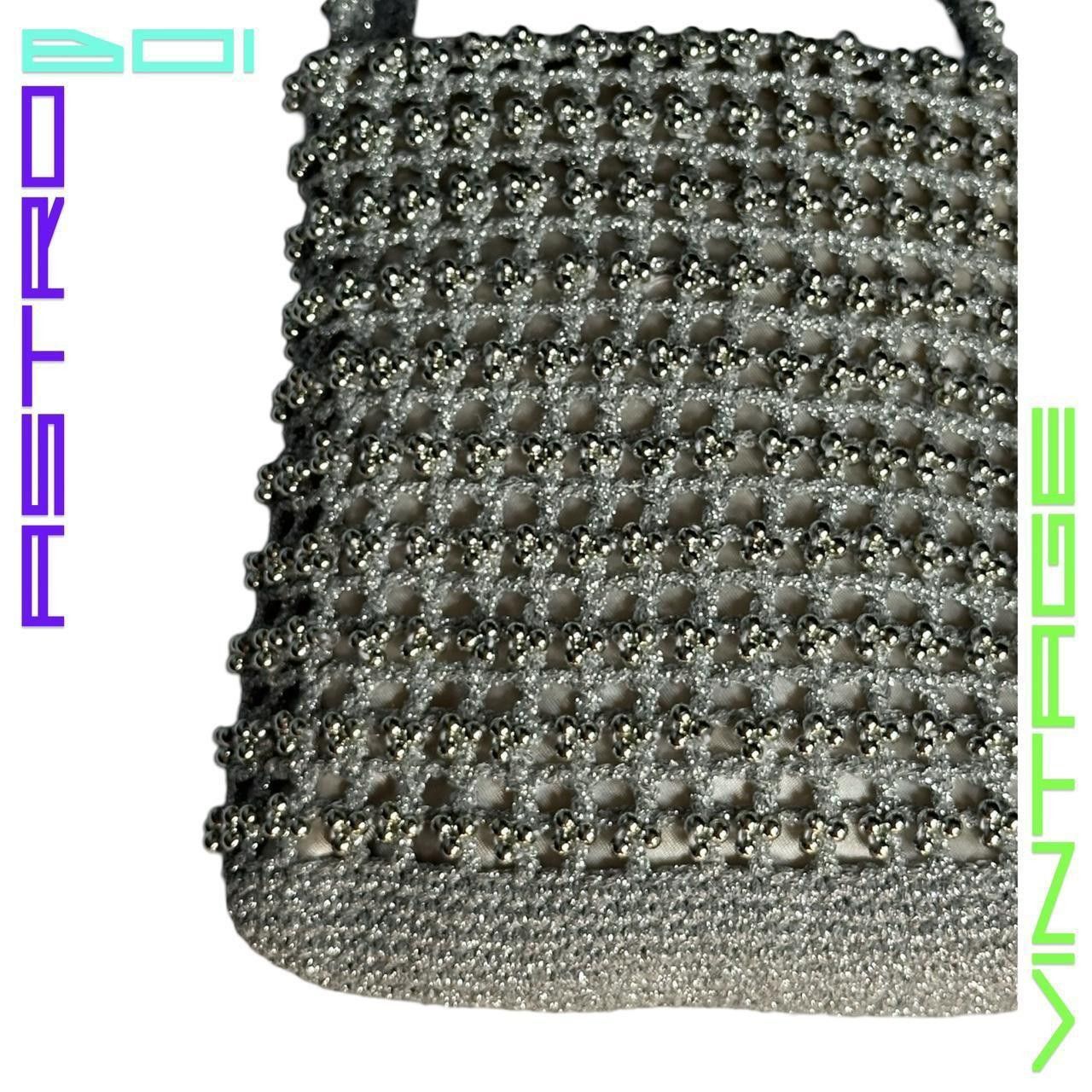 Other VINTAGE SILVER CROCHET BEADED DAY HANDBAG Size ONE SIZE - 5 Thumbnail