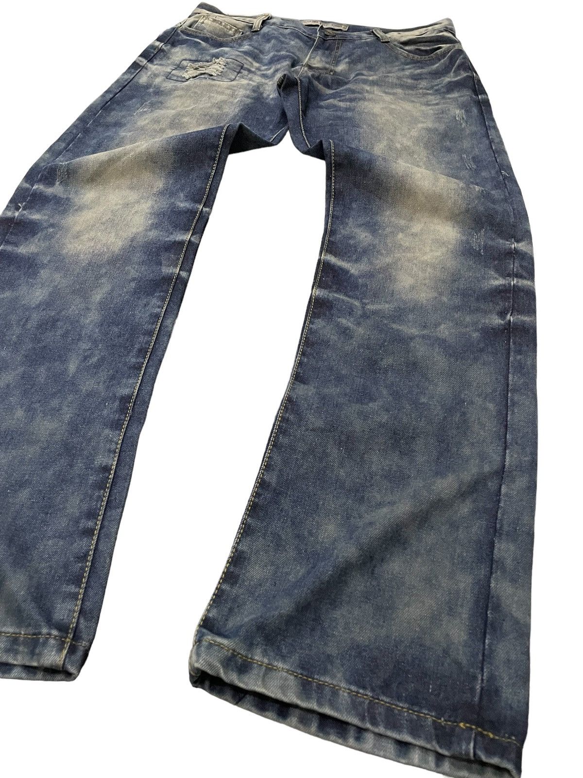 GOSTAR DE FUGA × Hysteric Glamour × Japanese Brand Martin Kustom Enzyme Mud Wash Distressed Jeans Size US 34 / EU 50 - 11 Thumbnail